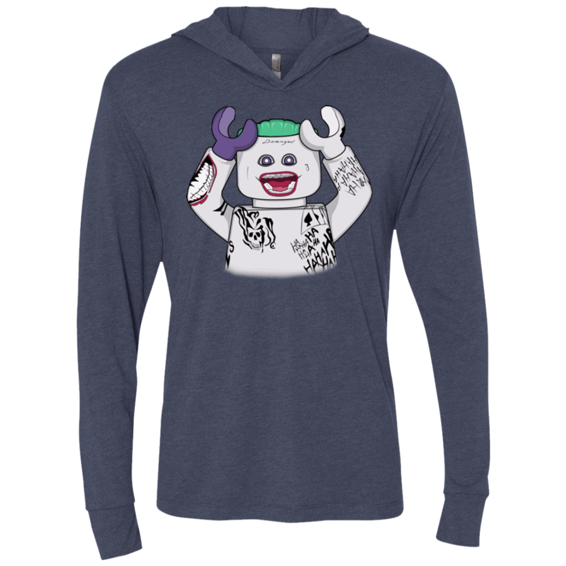 T-Shirts Vintage Navy / X-Small Jared Lego Triblend Long Sleeve Hoodie Tee