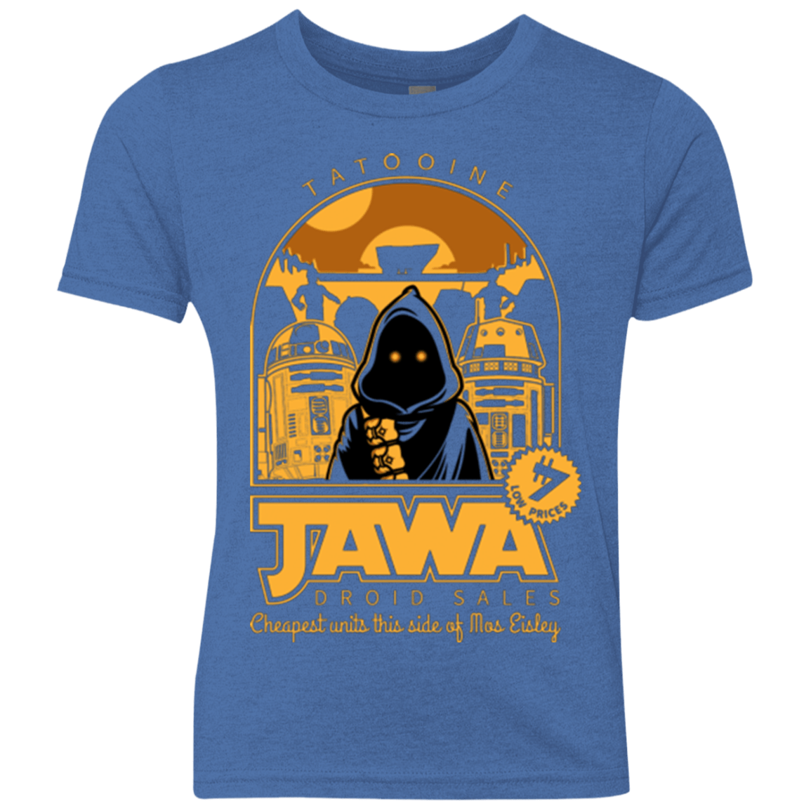 T-Shirts Vintage Royal / YXS Jawa Droid Sales Youth Triblend T-Shirt