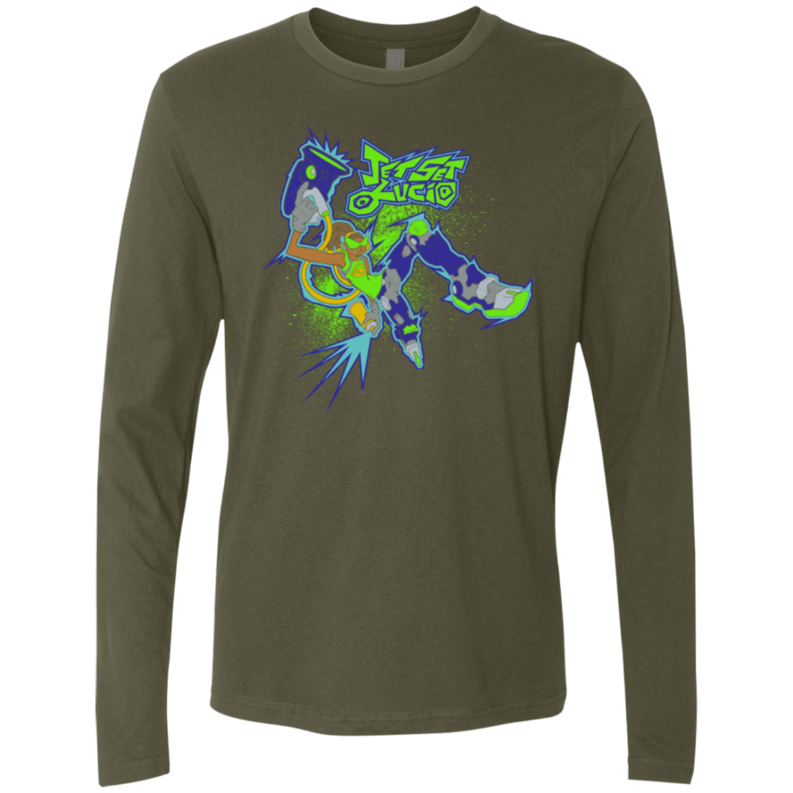 T-Shirts Military Green / Small Jet Set Lucio Men's Premium Long Sleeve