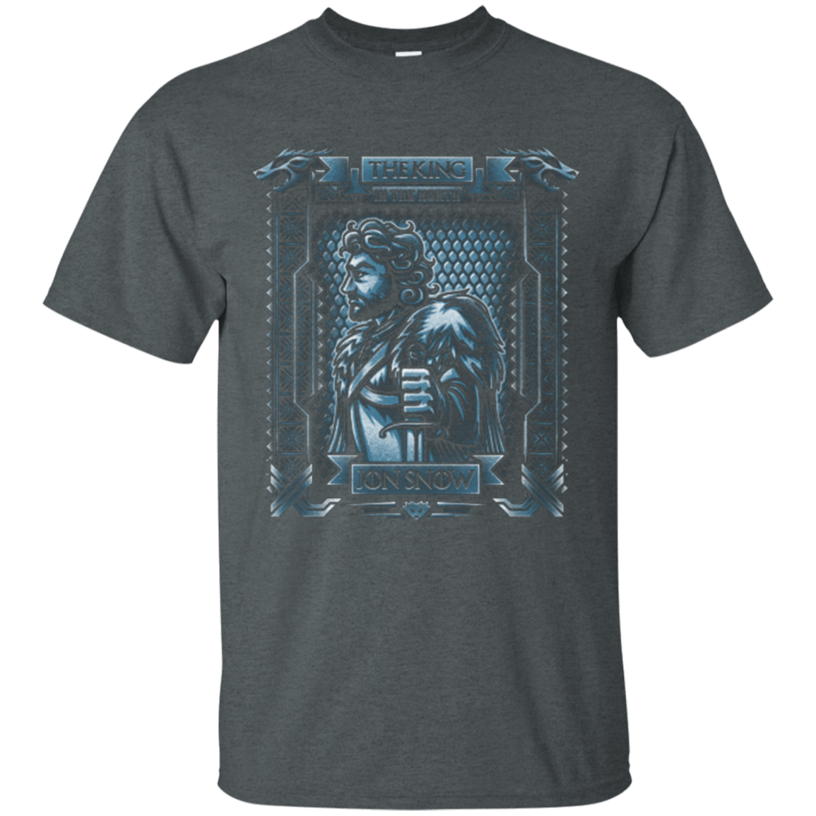 T-Shirts Dark Heather / Small Jon Snow King in the North T-Shirt