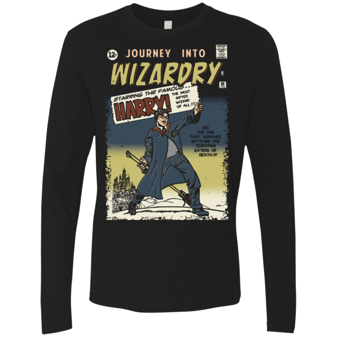 T-Shirts Black / Small Journey into Wizardry Men's Premium Long Sleeve
