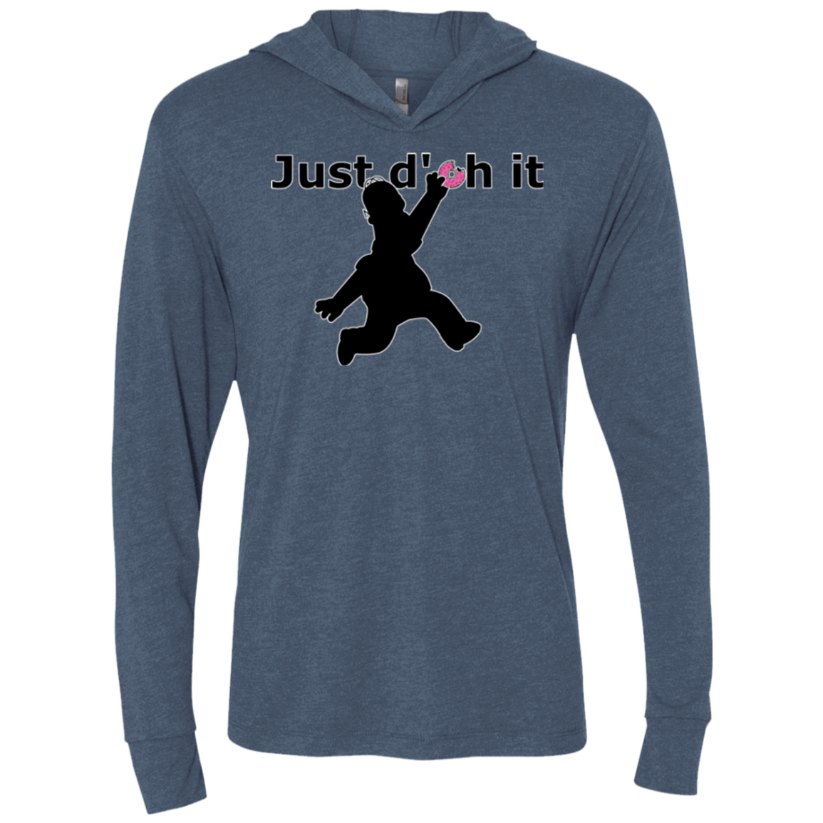 T-Shirts Indigo / X-Small Just doh it Triblend Long Sleeve Hoodie Tee