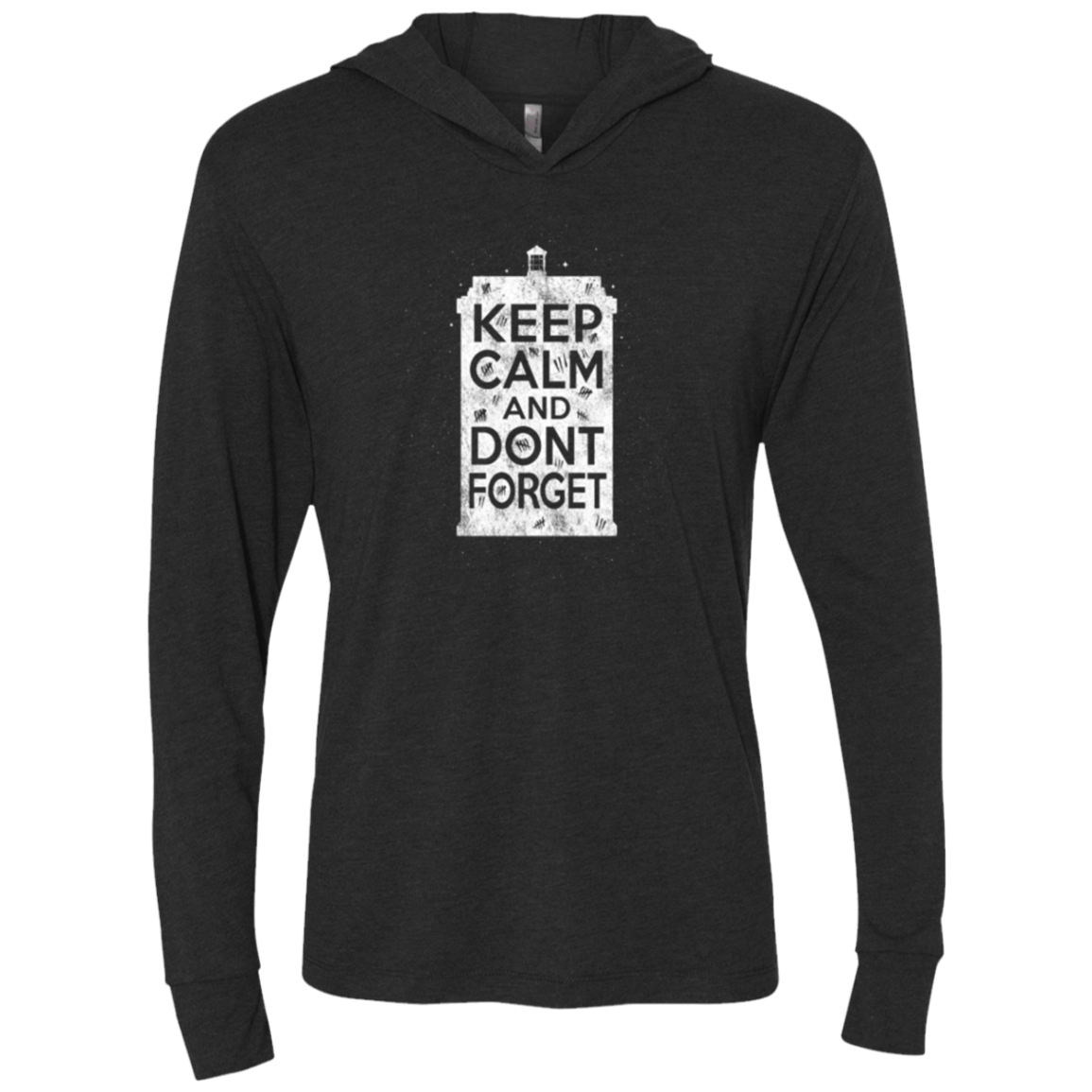 T-Shirts Vintage Black / X-Small KCDF Tardis Triblend Long Sleeve Hoodie Tee