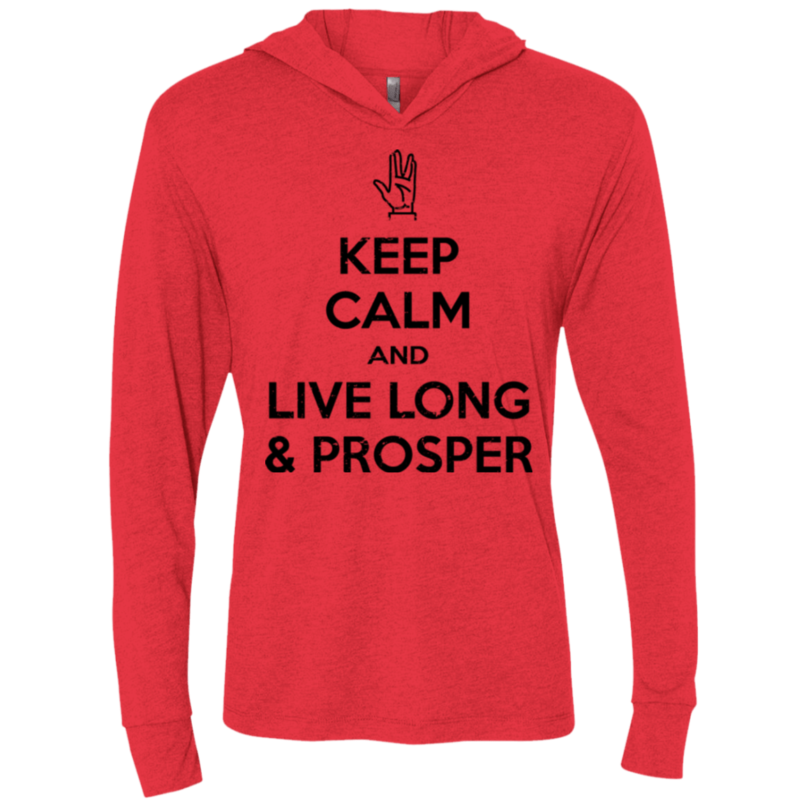 T-Shirts Vintage Red / X-Small Keep calm prosper Triblend Long Sleeve Hoodie Tee