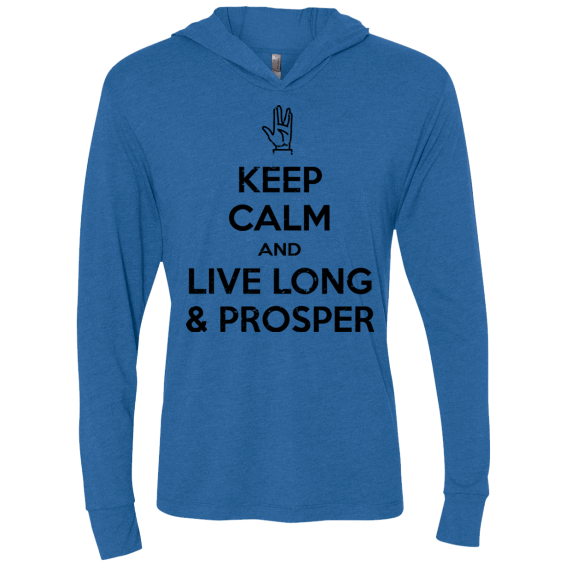 T-Shirts Vintage Royal / X-Small Keep calm prosper Triblend Long Sleeve Hoodie Tee