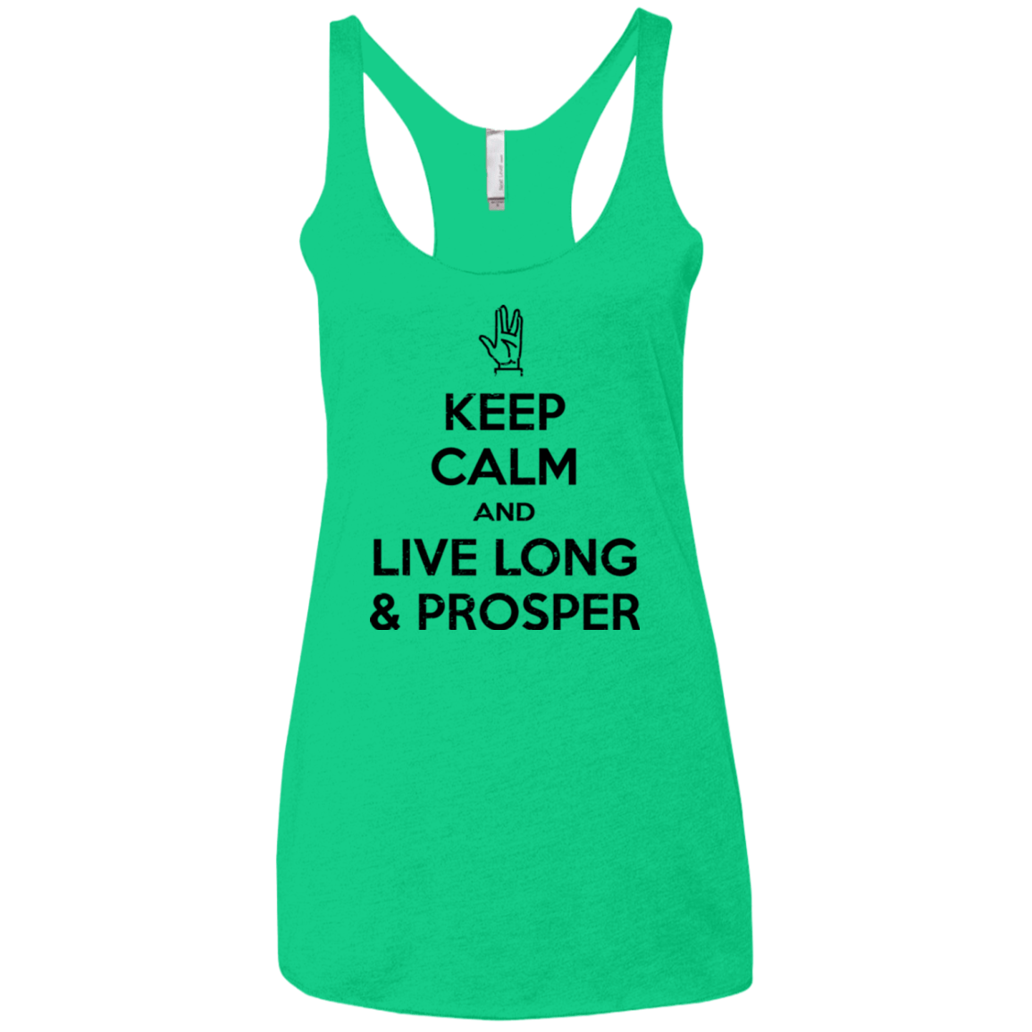 T-Shirts Envy / X-Small Keep calm prosper Women's Triblend Racerback Tank