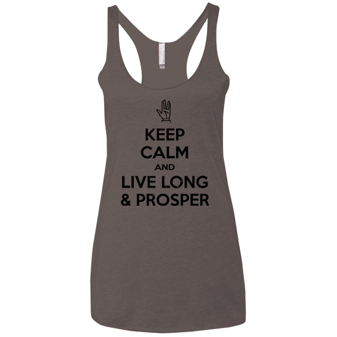 T-Shirts Macchiato / X-Small Keep calm prosper Women's Triblend Racerback Tank