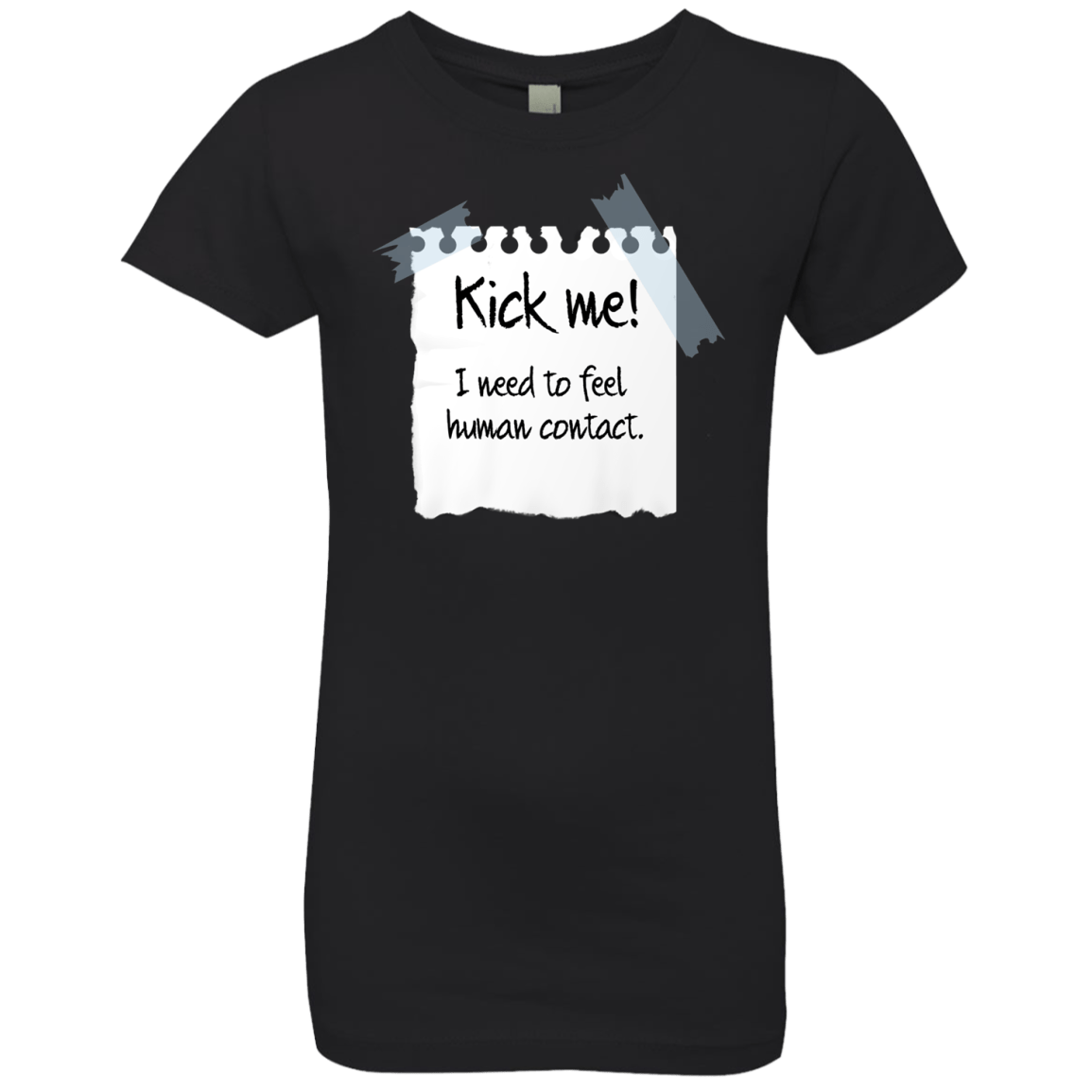 T-Shirts Black / YXS Kick Me Girls Premium T-Shirt