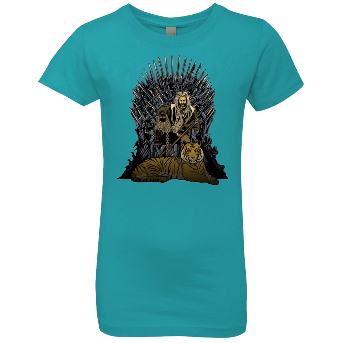 T-Shirts Tahiti Blue / YXS King and Tiger Girls Premium T-Shirt