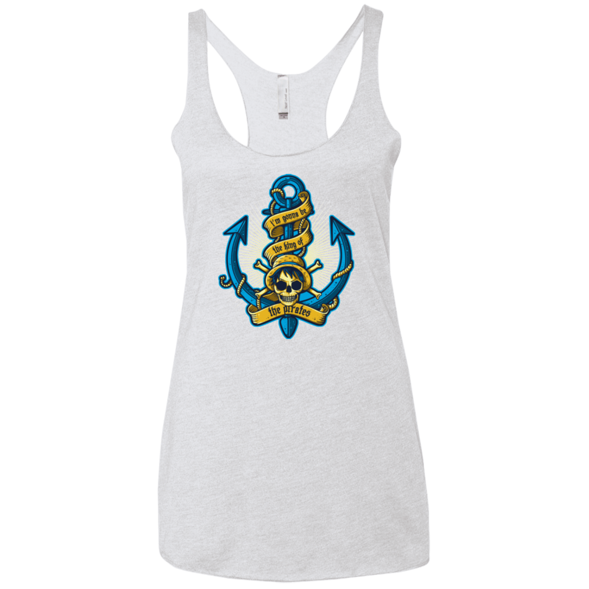 T-Shirts Heather White / X-Small KING OF PIRATES Women's Triblend Racerback Tank