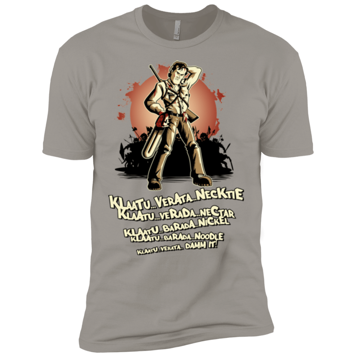 T-Shirts Light Grey / X-Small Klaatu Barada Nikto Men's Premium T-Shirt