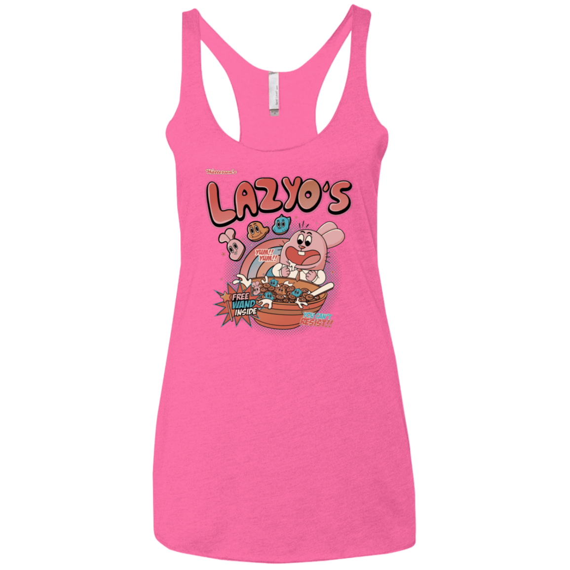 T-Shirts Vintage Pink / X-Small Lazyo's Women's Triblend Racerback Tank