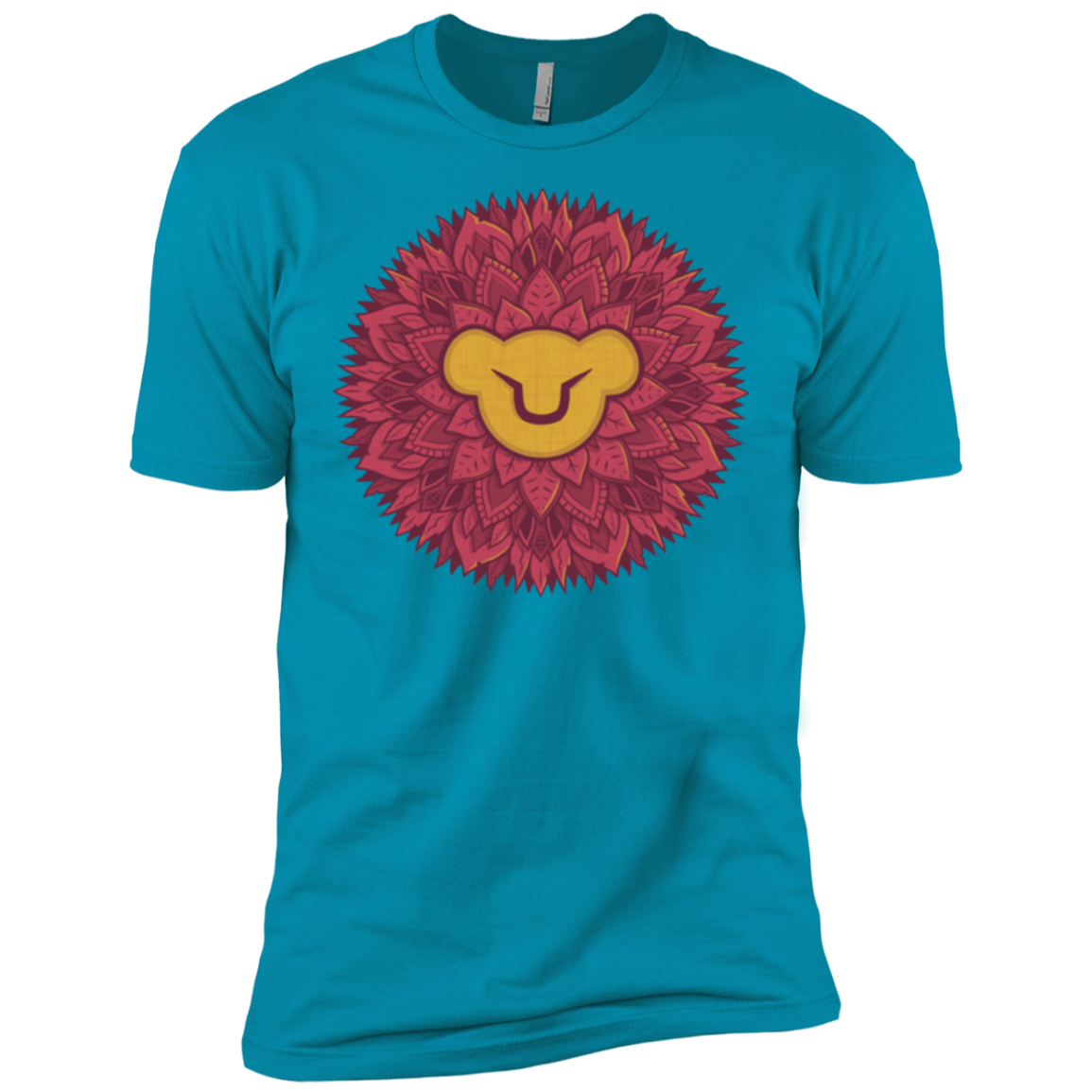 T-Shirts Turquoise / X-Small Leaf Mane Mandala Men's Premium T-Shirt