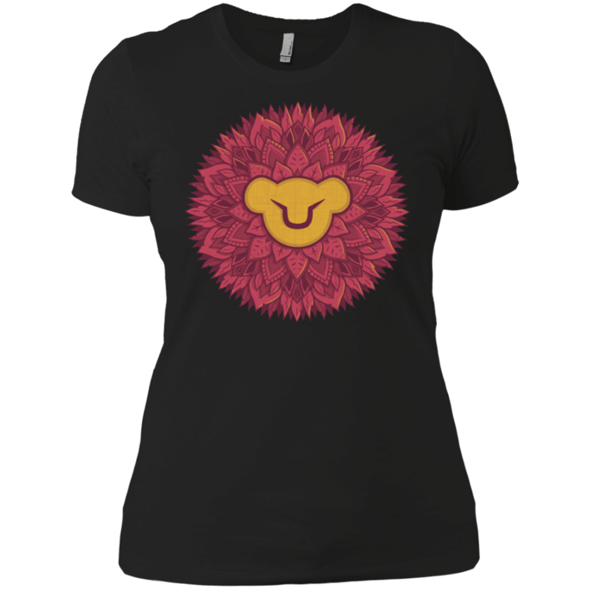 T-Shirts Black / X-Small Leaf Mane Mandala Women's Premium T-Shirt