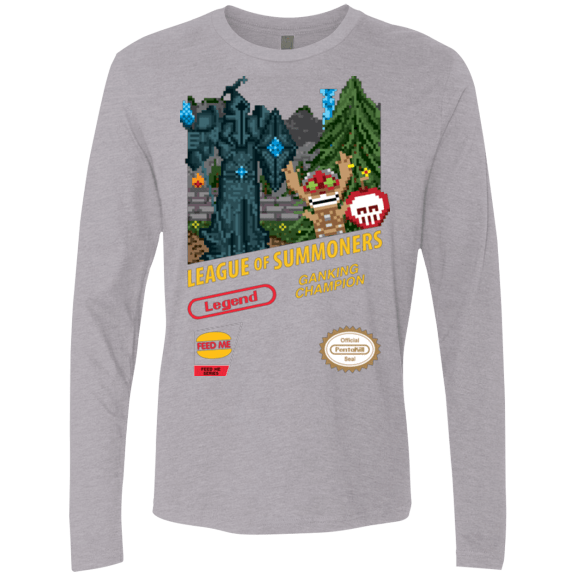 T-Shirts Heather Grey / Small League of Summoners Men's Premium Long Sleeve
