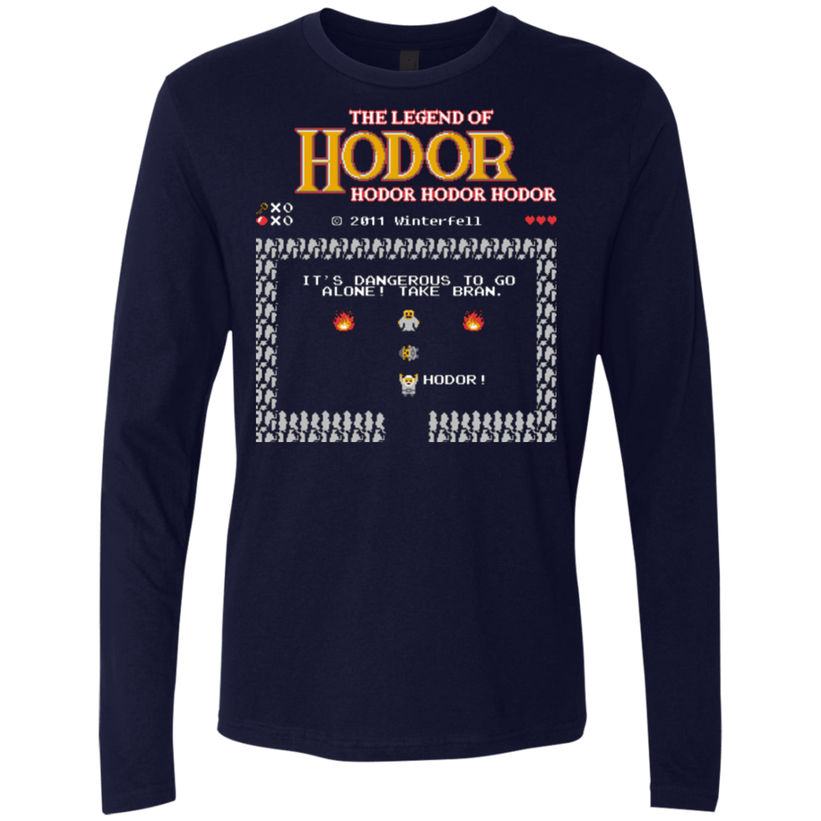 T-Shirts Midnight Navy / Small Legend of Hodor Men's Premium Long Sleeve