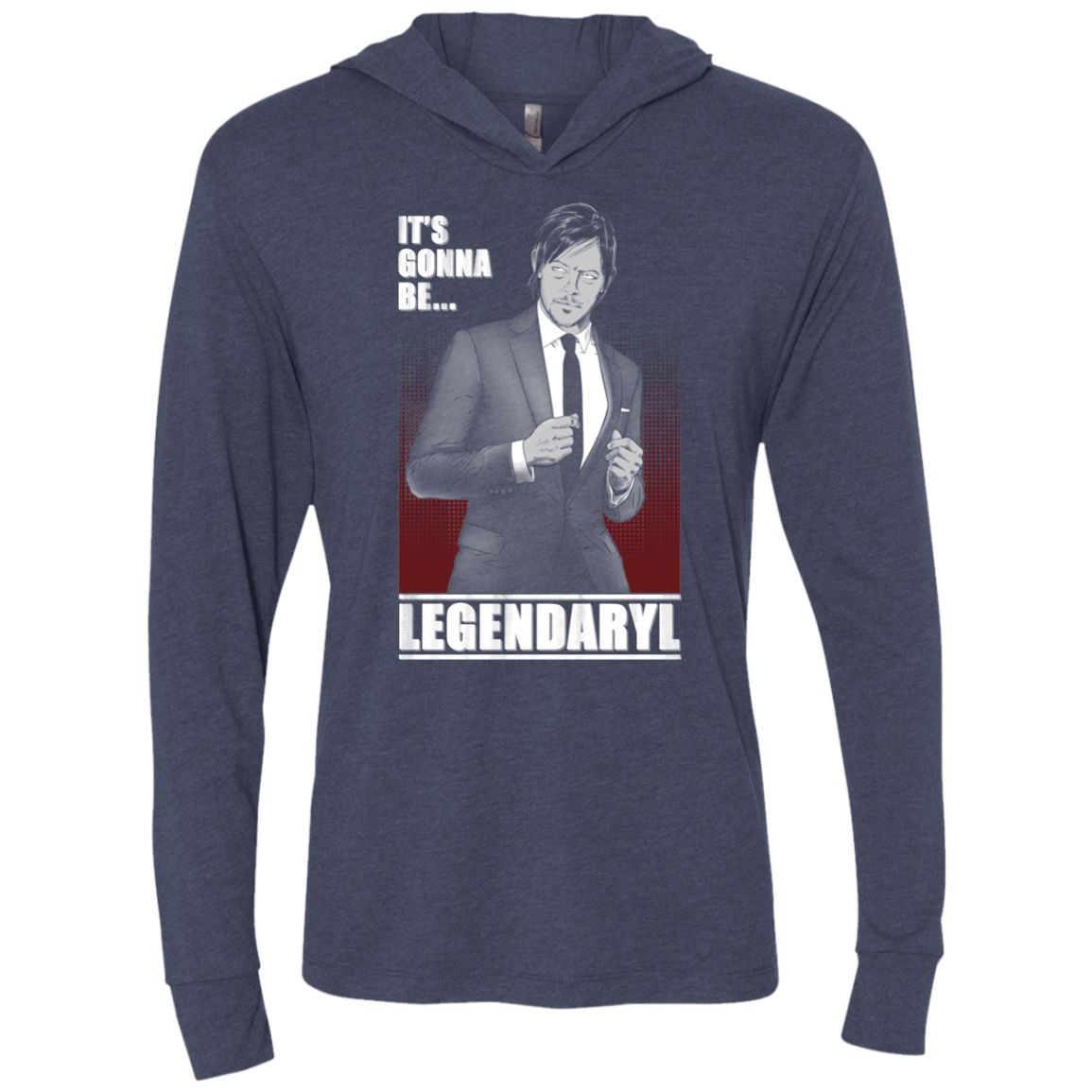 T-Shirts Vintage Navy / X-Small Legendaryl Triblend Long Sleeve Hoodie Tee