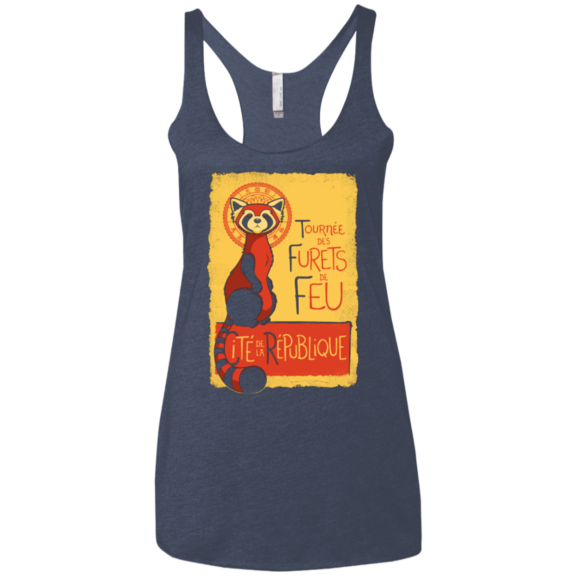 T-Shirts Vintage Navy / X-Small Les Furets de Feu Women's Triblend Racerback Tank