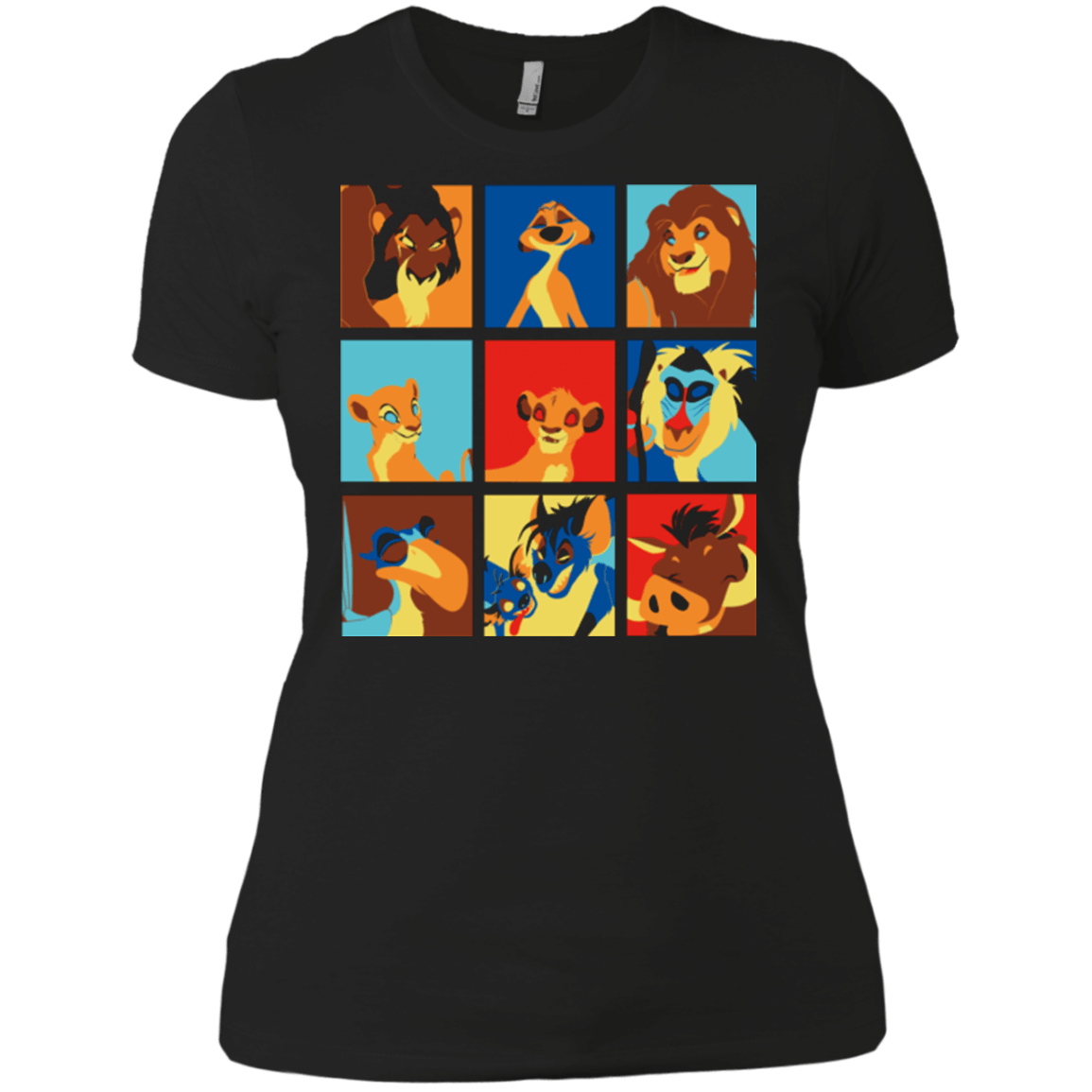 T-Shirts Black / X-Small Lion Pop Women's Premium T-Shirt