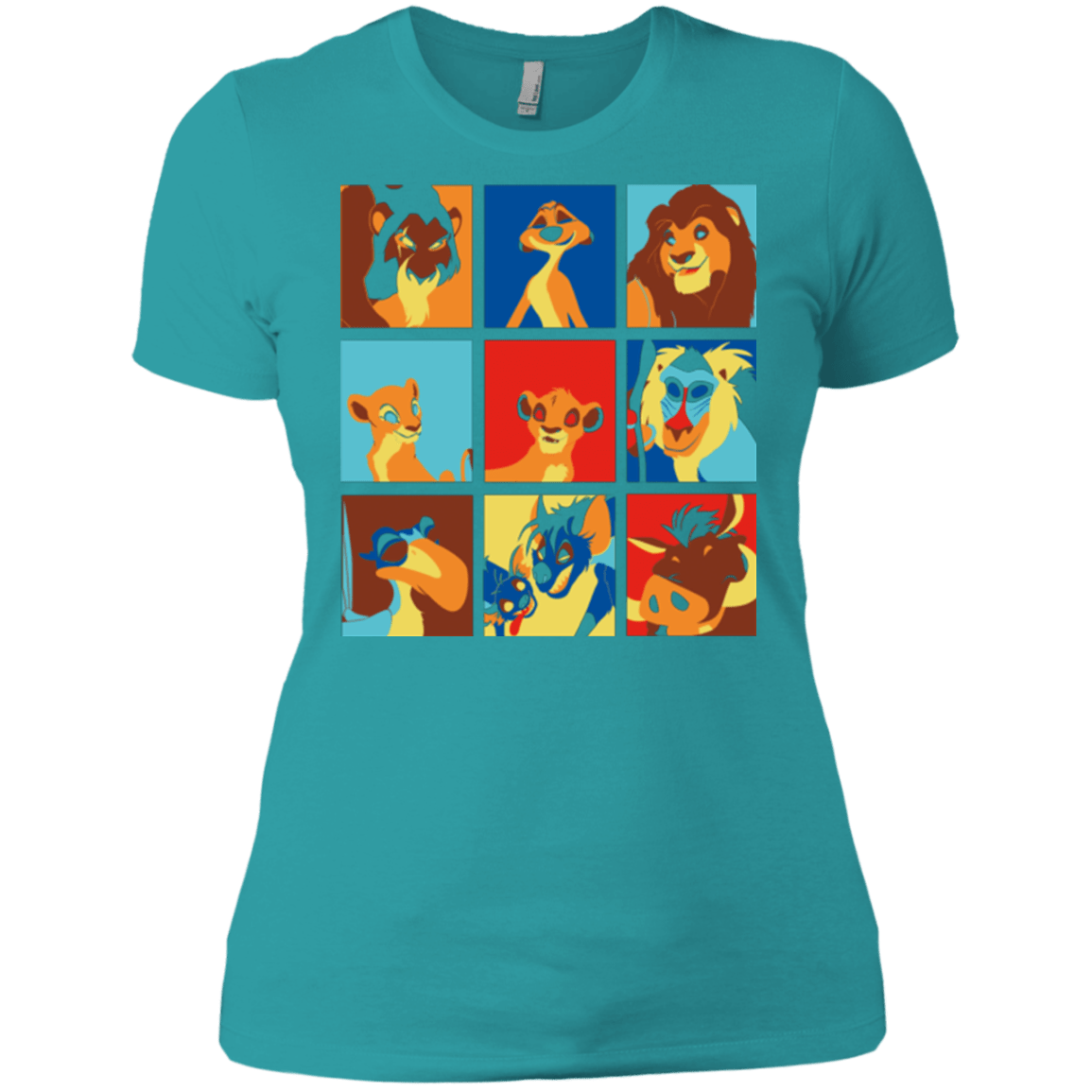 T-Shirts Tahiti Blue / X-Small Lion Pop Women's Premium T-Shirt