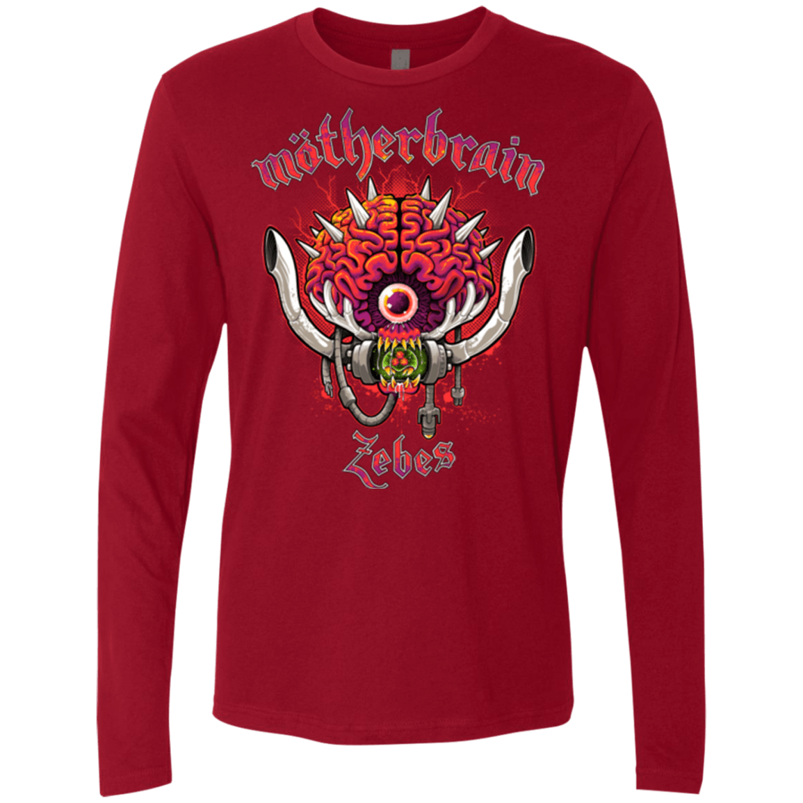 T-Shirts Cardinal / Small Live From Zebes Men's Premium Long Sleeve