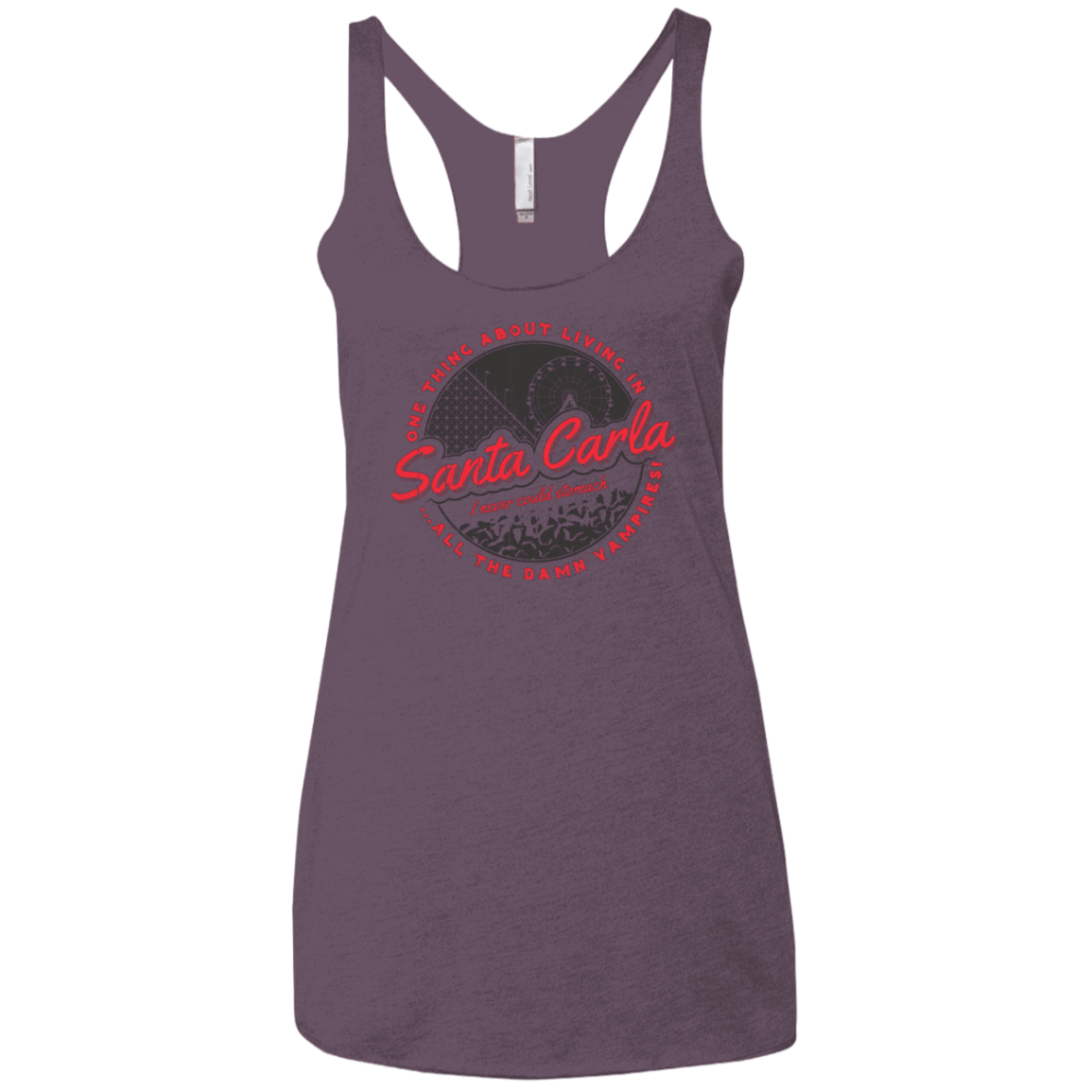 T-Shirts Vintage Purple / X-Small Living in Santa Carla Women's Triblend Racerback Tank