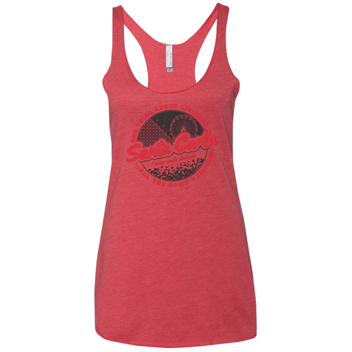 T-Shirts Vintage Red / X-Small Living in Santa Carla Women's Triblend Racerback Tank