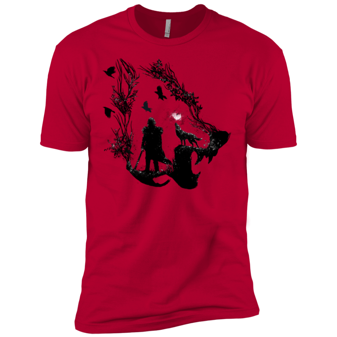 T-Shirts Red / X-Small Lone wolf Men's Premium T-Shirt