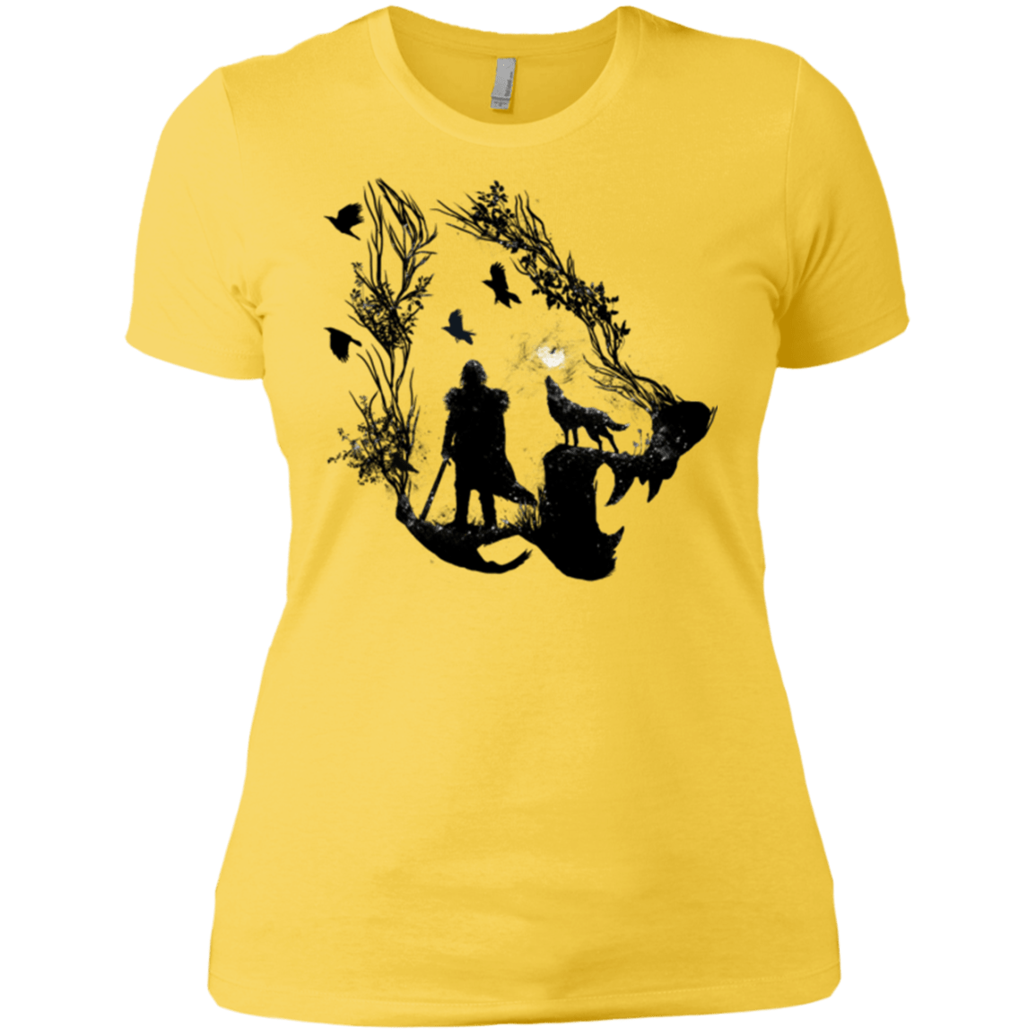 T-Shirts Vibrant Yellow / X-Small Lone wolf Women's Premium T-Shirt