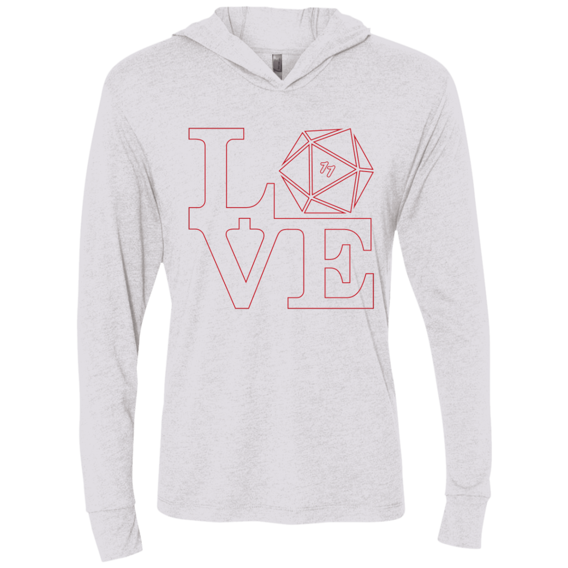 T-Shirts Heather White / X-Small Love 11 Triblend Long Sleeve Hoodie Tee