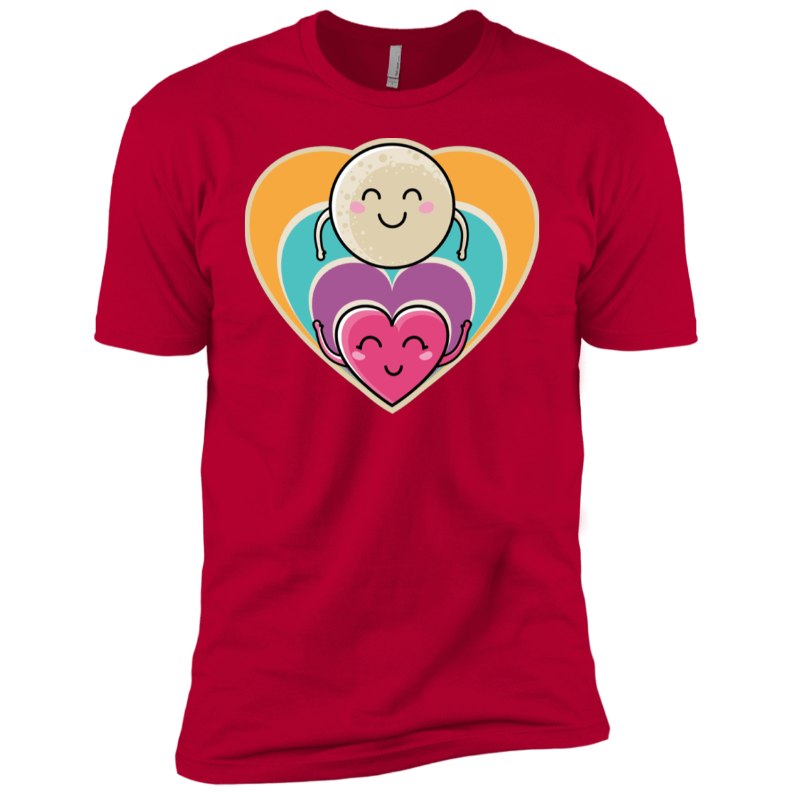 T-Shirts Red / YXS Love to the Moon and Back Boys Premium T-Shirt