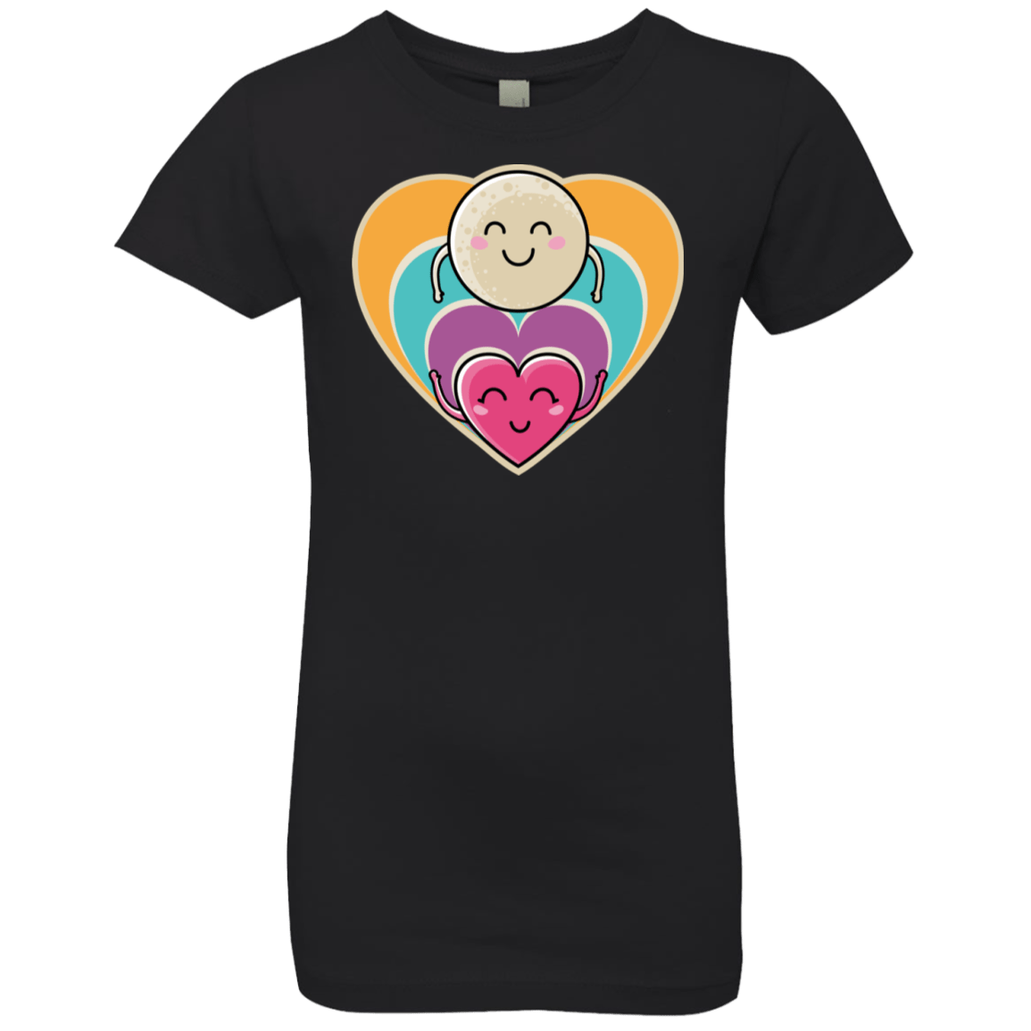 T-Shirts Black / YXS Love to the Moon and Back Girls Premium T-Shirt