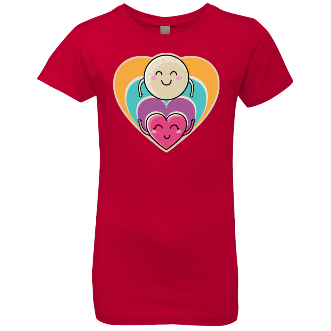 T-Shirts Red / YXS Love to the Moon and Back Girls Premium T-Shirt