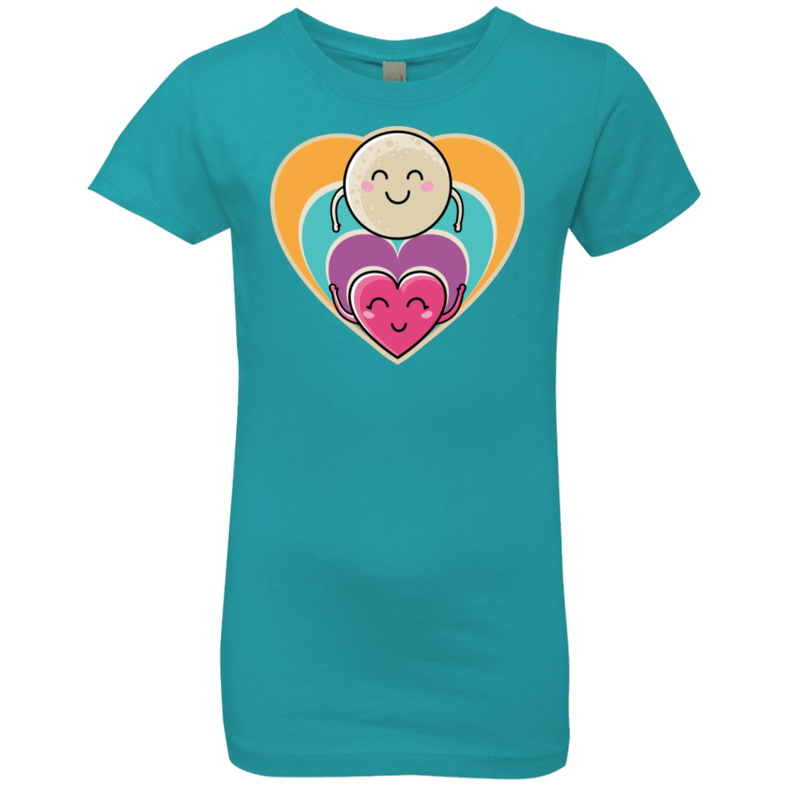 T-Shirts Tahiti Blue / YXS Love to the Moon and Back Girls Premium T-Shirt