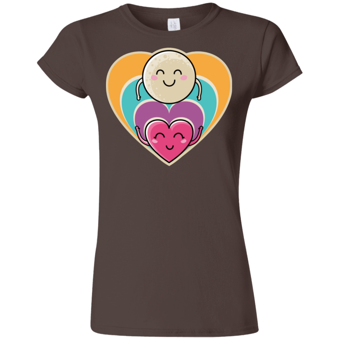T-Shirts Dark Chocolate / S Love to the Moon and Back Junior Slimmer-Fit T-Shirt
