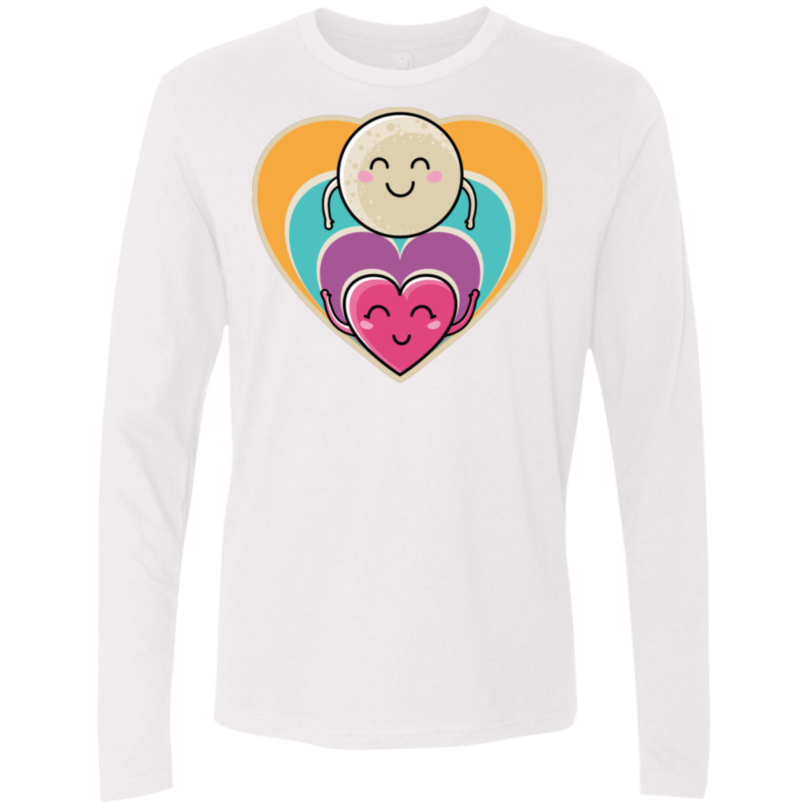 T-Shirts White / S Love to the Moon and Back Men's Premium Long Sleeve