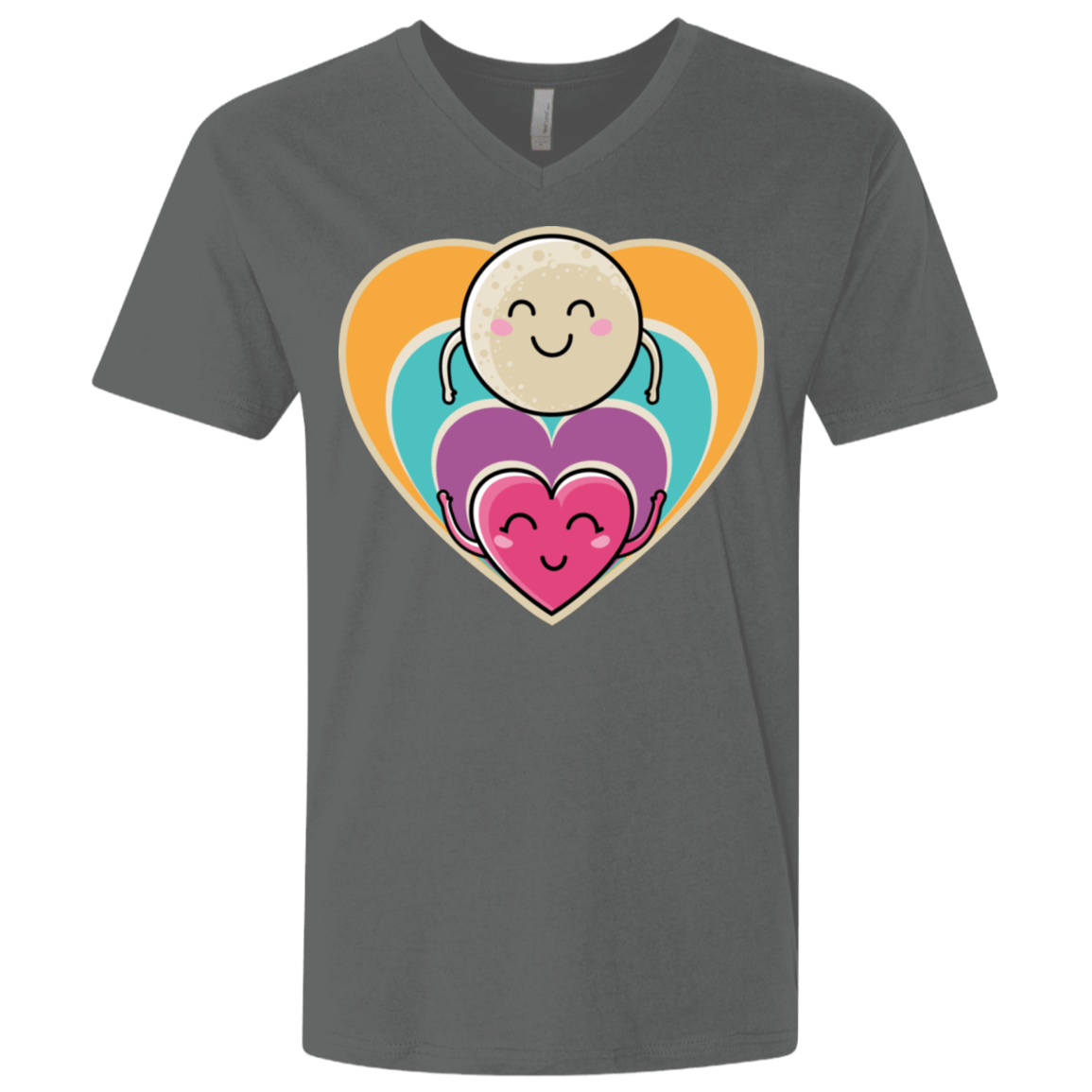 T-Shirts Heavy Metal / X-Small Love to the Moon and Back Men's Premium V-Neck