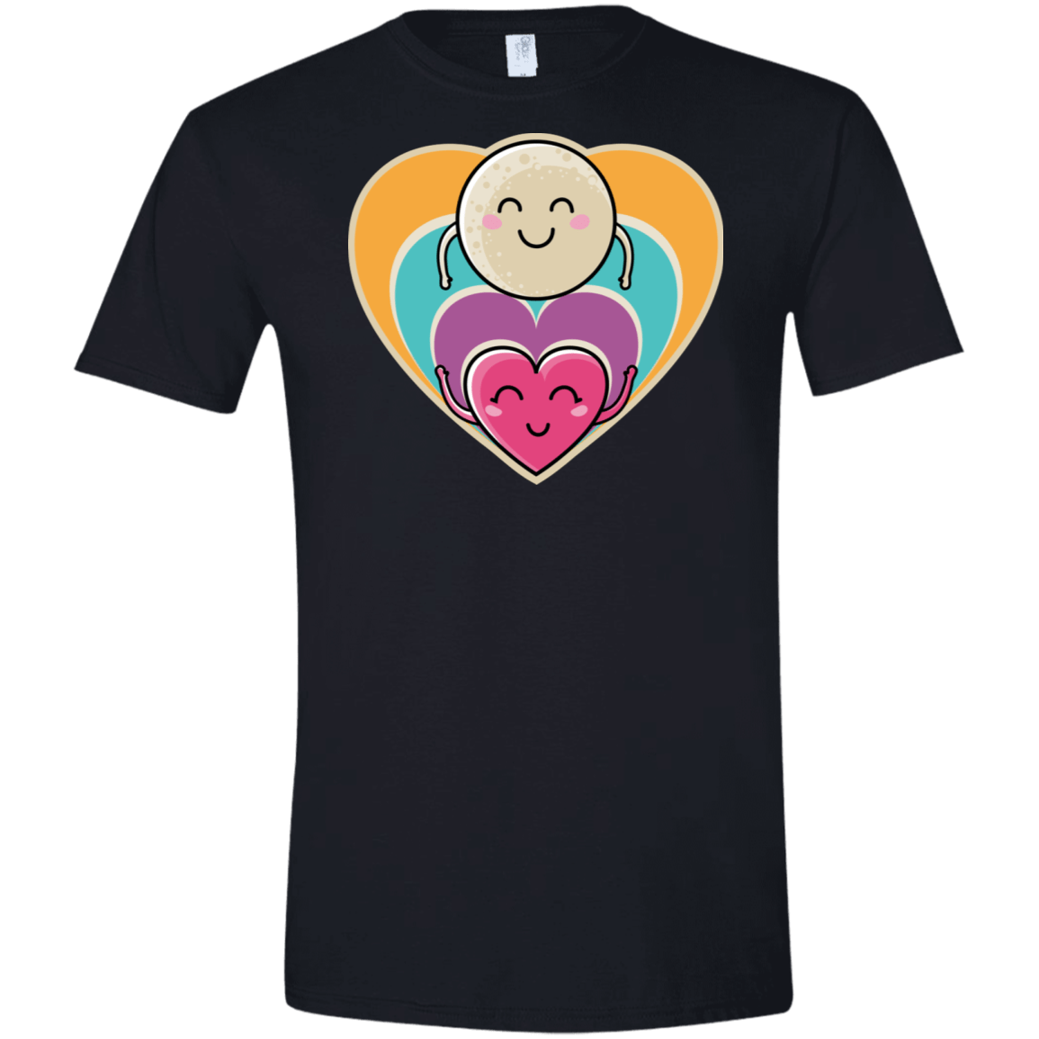 T-Shirts Black / X-Small Love to the Moon and Back Men's Semi-Fitted Softstyle