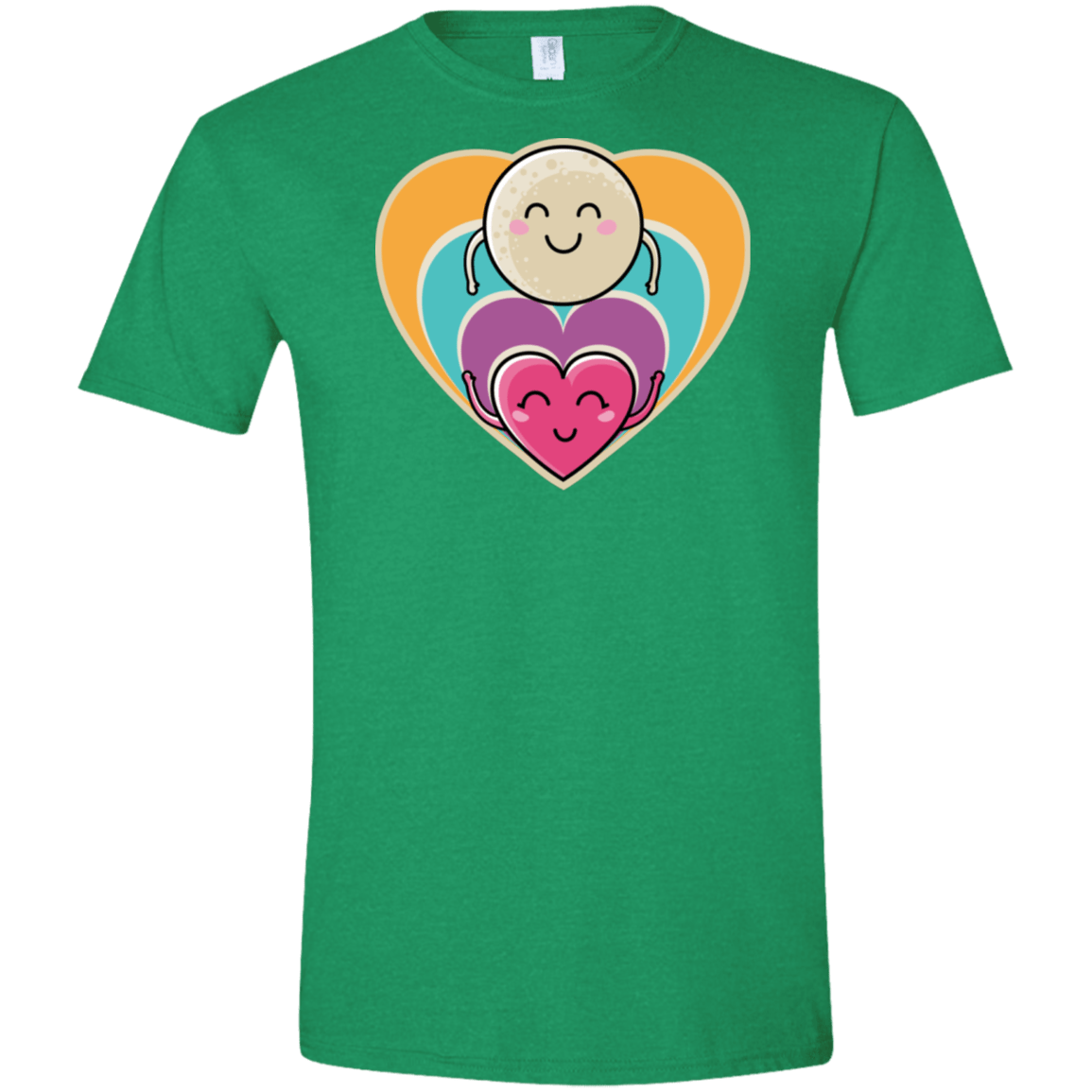 T-Shirts Heather Irish Green / S Love to the Moon and Back Men's Semi-Fitted Softstyle
