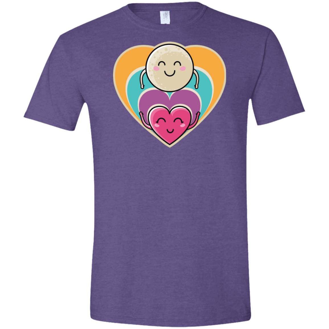 T-Shirts Heather Purple / S Love to the Moon and Back Men's Semi-Fitted Softstyle