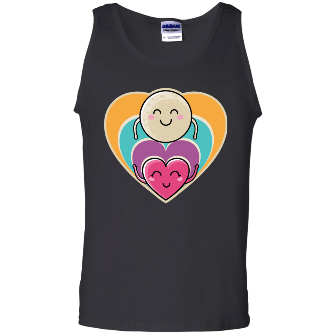 T-Shirts Black / S Love to the Moon and Back Men's Tank Top