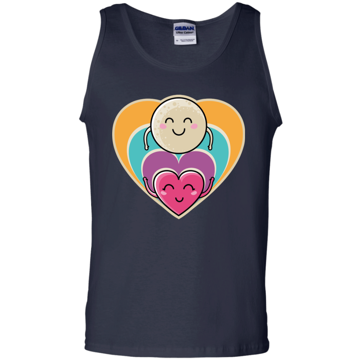 T-Shirts Navy / S Love to the Moon and Back Men's Tank Top