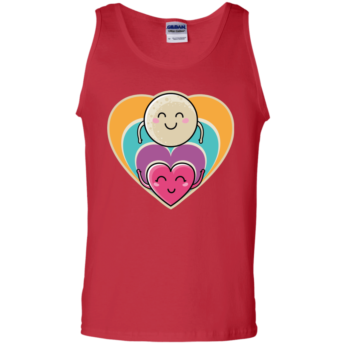 T-Shirts Red / S Love to the Moon and Back Men's Tank Top