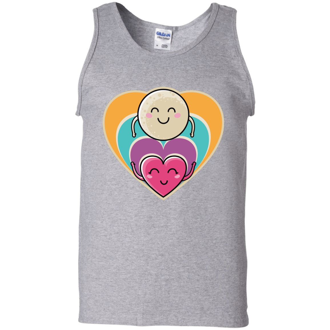 T-Shirts Sport Grey / S Love to the Moon and Back Men's Tank Top