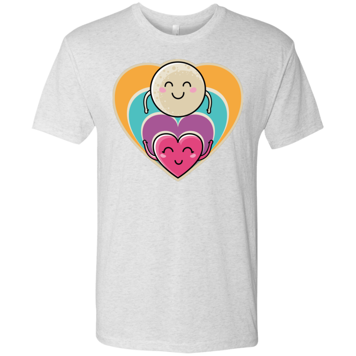 T-Shirts Heather White / S Love to the Moon and Back Men's Triblend T-Shirt