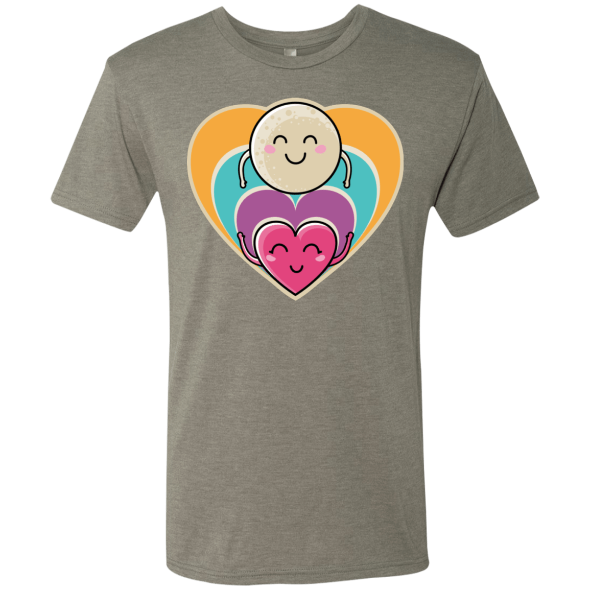 T-Shirts Venetian Grey / S Love to the Moon and Back Men's Triblend T-Shirt