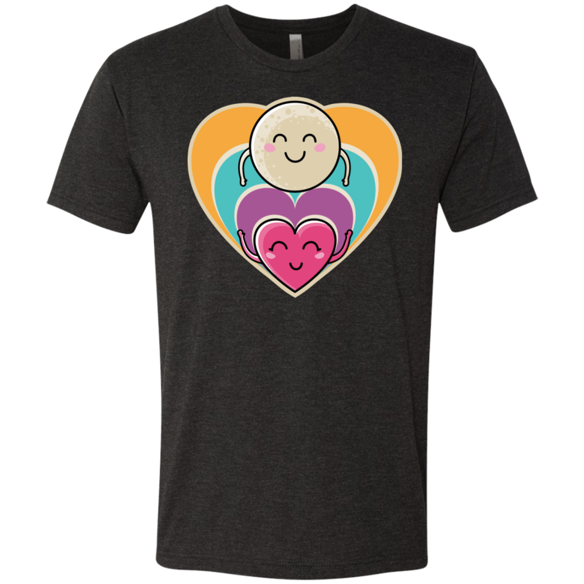 T-Shirts Vintage Black / S Love to the Moon and Back Men's Triblend T-Shirt