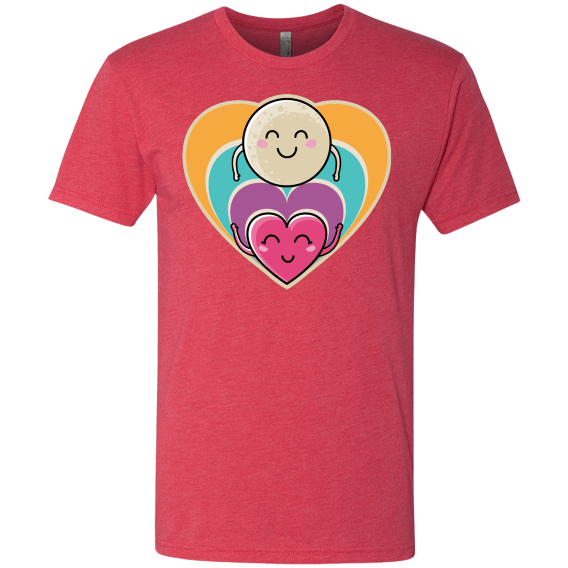 T-Shirts Vintage Red / S Love to the Moon and Back Men's Triblend T-Shirt
