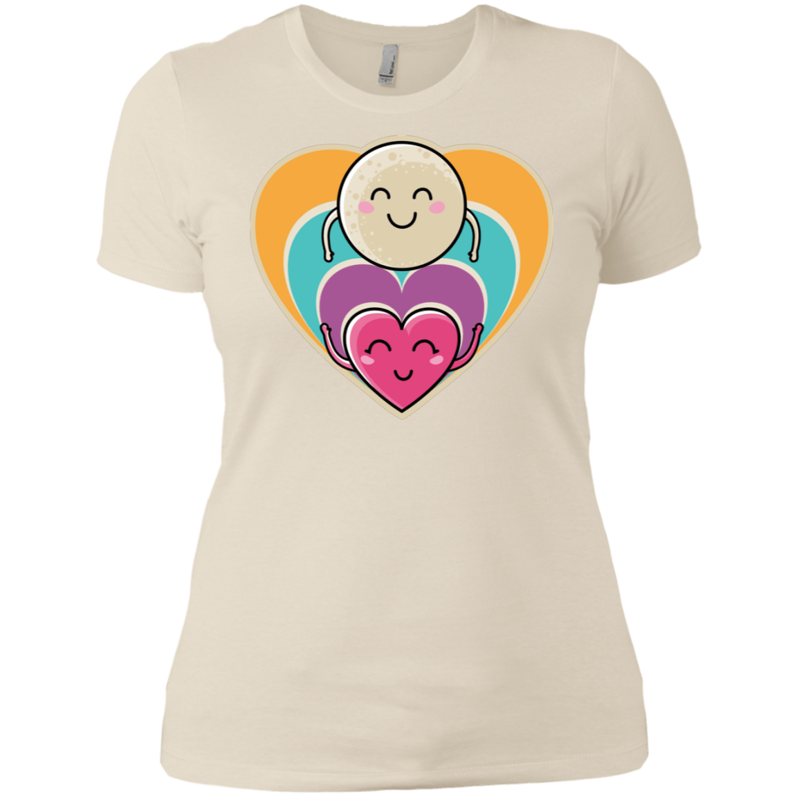 T-Shirts Ivory/ / X-Small Love to the Moon and Back Women's Premium T-Shirt