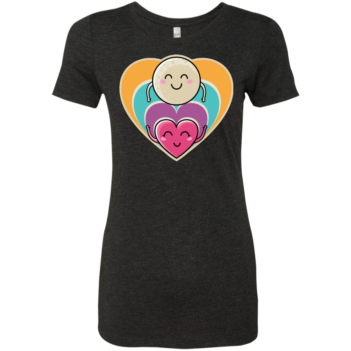 T-Shirts Vintage Black / S Love to the Moon and Back Women's Triblend T-Shirt